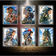 Anime Ghibli color-changing 3D LED light painting - ANIME 3D LED light painting for desk and night l