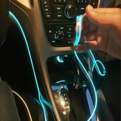 Car Interior Lamp Neon Strip led El Cold Light sticker For Mercedes Benz W201 A Class GLA W176 CLK W