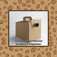 [Pouring Type]3L Disposable Thermal Cardboard Beverage/Drink Dispenser Box for hot and cold drinks l