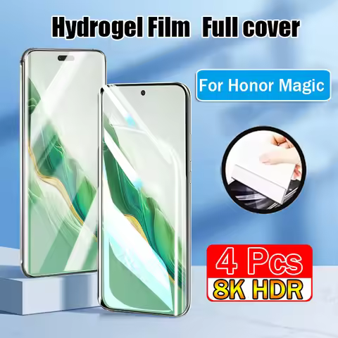 4Pcs Hydrogel Film For Honor Magic 6 5 4 Pro Lite Screen Protector Honor Magic6 Magic5 Magic 6 5 Lit