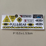 Warning helmet visor sticker hjc HJC helmet visor