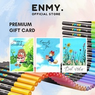 ENMY Acrylic Design Marker Art Wish Card Printed from Hand-Drawn