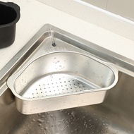 Swan Drain Basket Triangle Sink Drainer Basket Stainless Steel for Sink Food Strainer or Storage Rac