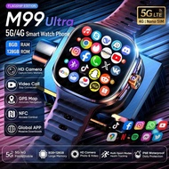 5G/4G Full Network Android Smart Watch With 2.4" AMOLED Display Independent Calling Camera GPS Wifi 