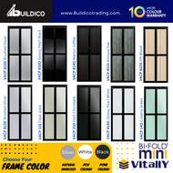 Plain Color Vitally Bi-fold Door Toilet Aluminum Folding Door Toilet Door Bathroom Lipat Tandas Pintu Lipat Bilik Air