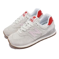 New Balance 休閒鞋 574 女鞋 灰 粉紅 NB 紐巴倫 麂皮 IU著用 李知恩 WL574RC-B