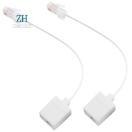 2 socket 8P4C / RJ45 male RJ11 6P4C to female M / F Adapter telephone Ethernet