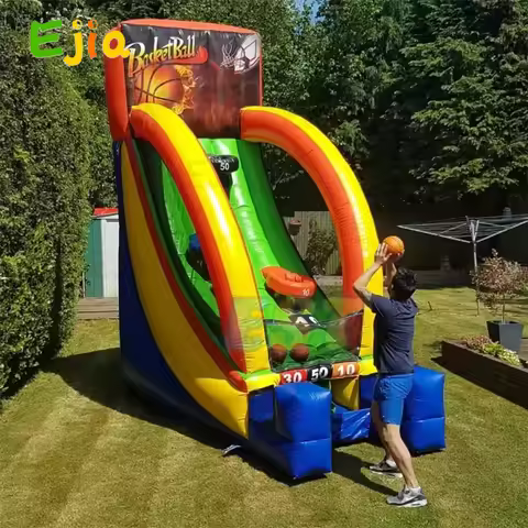 2.5x2x3m Tall Durable PVC Inflatable Basketball Shoot out Inflatable Basketball Hoop game For KIds A