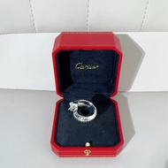 Cartier卡地亞 白金獵豹戒指，56碼