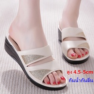 รองเท้สแตะหญิง รองเท้า ผู้หญิง รองเท้สแตะหญิง รองเท้าส้นเตีย รองเท้าส้นหนาๆ รองเท้าแฟชั่น CDM919