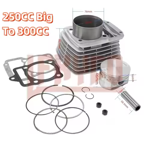 Motorcycle 70mm Big Bore Cylinder Piston Kit Motor for CG250 to CG300 CG 250CC to 300CC 16mm Pin 167