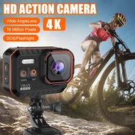 4K Ultra HD Sport Camera WIFI Remote Viewing Display Screen Bluetooth Remote Control Waterproof Video Recorder Mini Camera Tachograph Car Motorcycle Bike Dash Cam Vlogging Driving