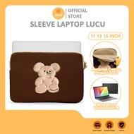 Laptop Bag ASUS VIVOBOOK S14 14.0 Protective Sleeve Pouch Soft Case Bag Cover Tab iPad Leptop Universal Notebook 10 11 12.9 13.3 14 15 Inch Blue Color Gradient Cute bear Pattern Korean Girl Waterproof