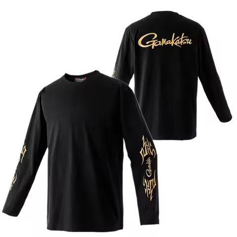 Gamakatsu Breathable Fishing T Shirts Long-sleeve T-shirt Bottoming Cotton Short-sleeve Shirt Thin P