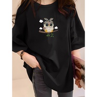 2Y950 1XL-5XL T shirt Women Tshirt Blouse Clothes T shirt Plus Size Tshirt Plus-size Versatile men a