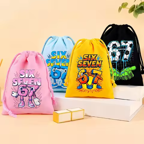 67 Six Seven Steal A Brainrot Bundle Pocket Party Decoration Gift Bags Cute Large Capacity Candy Bag