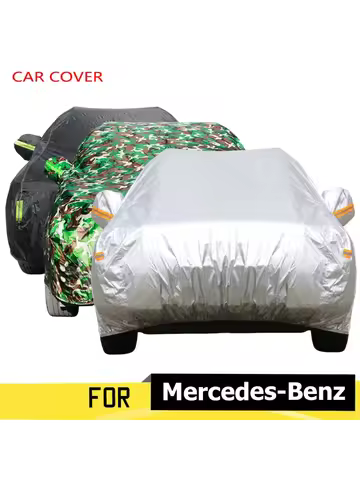 Car Cover Outdoor Anti-UV Sun Shade Snow Rain Protection Cover For Mercedes Benz C63 C55 C43 C36 E55
