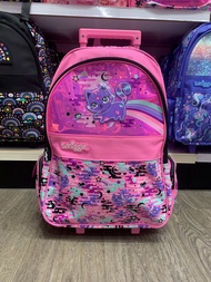 เป้ล้อลากมีไฟ Smiggle Light up Trolly backpack- away- ชมพู