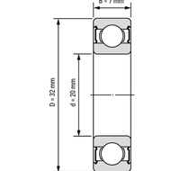 61804 2RS HOPE Pro 2 Bearing 32*20*7*mm