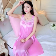 *Pakaian Tidur Tanpa Lengan Wanita Piyama Atas Renda Jahitan Piyama Musim Panas Sling Lingerie Baju