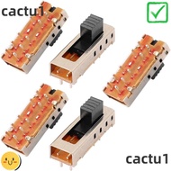 CACTU 5pcs Toggle Switch, 10P 2P4T 4 Position Micro Slide Switch, Mini 5mm Toggle SS-24E01 Vertical 