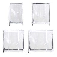 Clear Waterproof Dustproof Zip Clothes Rail Cover Clothing Rack Cover Protector Bag Hanging Garment 