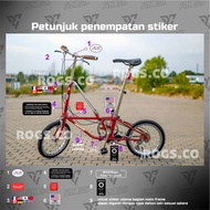 Stiker decal dahon DABIKE putih | dahon | dabike | stike satsla 1649ck