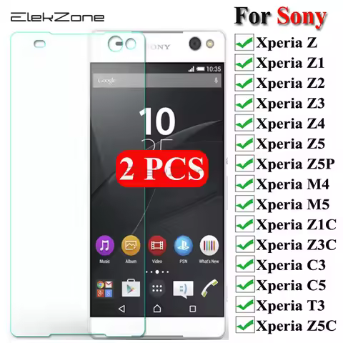 2Pcs Tempered Glass For Sony Xperia Z5 Premium Z4 Z3 Z2 Z1 Z Screen Protector For Xperia Z5 Compact 