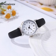 NONEDYODYE9I Women Watch, Candy Color Stainless Steel Quartz Watch, Casual Round Dial PU Leather Str