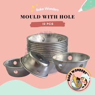 Mould With Hole/Huat Kueh Mould/Fatt Gao Mould 发糕模具/有洞蛋糕模具12pcs/Round Mould With Hole/Cake Aluminium Tart Mould