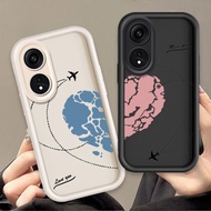 Casing For OPPO A18 A38 A58 A78 A98 A60 5G 4G Cartoon Silicone Soft Phone Case TPU Trend Couple Love
