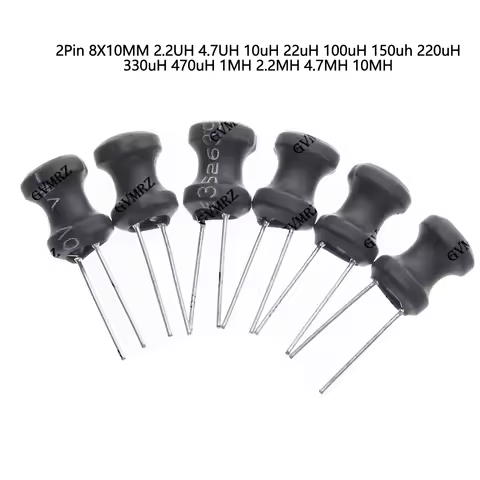 10PCS DIP Power Inductor  2Pin 8X10MM 2.2UH 4.7UH 10uH 22uH 100uH 150uh 220uH 330uH 470uH 1MH 2.2MH 