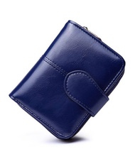 กระเป๋าตังค์ ใบสั้น ผู้หญิง กระเป๋าสตางค์ใบสั้น หนัง PU กระเป๋าสตางค์แบบมีซิป 11.5*9*3.5 เซนติเมตร