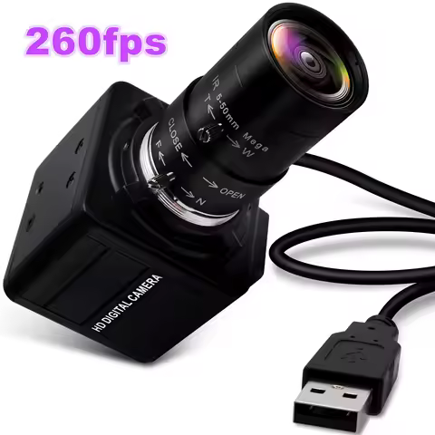 High-Speed USB Camera 1080P 60fps 120fps 260fps CMOS OV4689 UVC USB Webcam Camera for Golf Swing, Ma