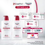 Bộ đôi Sữa Tắm & Rửa Mặt Cho Da Nhạy Cảm Eucerin pH5 Sensitive Skin Washlotion 1000ml