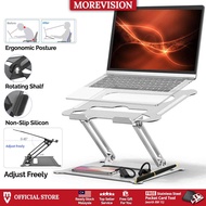 Laptop Stand Foldable Adjustable Height Aluminum Metal Ventilation Cooling and Riser for Notebook PC Tablet