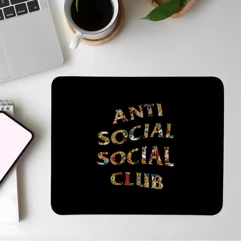 ANTI SOCIAL SOCIAL CLUB Mouse Pad Esports Mousepad Laptop Computer Locking Edge Office Desk Mat Rubb
