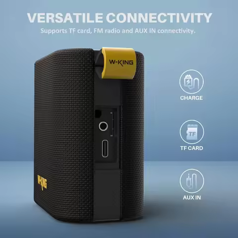 W-KING D2 Wireless Bluetooth Speakers Portable Subwoofer Outdoor IPX7 Waterproof Riding Mini Sound F