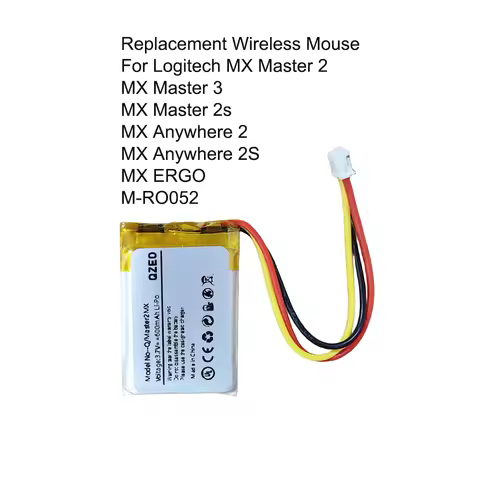 Replacement Mouse Battery For Logitech MX Master 2 3 2s MX Anywhere 2 2S MX ERGO M-RO052 910-004374 