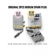 Original 3pcs Iridium Spark Plug for Proton X50/ X70 1.5/ X90/ S70