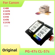 Original Canon PG-47 & CL-57/S Ink Cartridge Combo (Black + Color) for Pixma E480/E470/E410/E3170 Pr