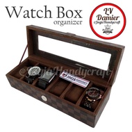 Motif Catur Watch Box / Kotak Tempat Jam Tangan Isi 6