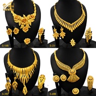 Dubai24k Gold-plated Jewelry Four-piece Set India wedding jewelry Middle East Dubai Bridal Jewelry W