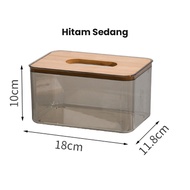Inaso Tempat Tisu Transparan | Kotak Penyimpanan Tissue Dapur | Box Modern Tissue Toilet Kamar Mandi