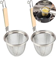 全城熱賣 - 不銹鋼網狀蜘蛛濾鍋、麵條篩檢程式、廚房網狀義大利面篩檢程式，適用於肉餡卷餅、麵條、油炸食品桌架 ，適用於餐廳、家庭用餐（2 件裝）