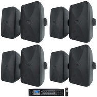 Rockville RCS350-6 6-Zone Commercial/Restaurant Bluetooth Amp Bundle with (8) WET-6525B 6.5" 70V Ind