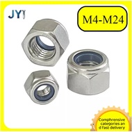 A4 Lock Nut, Hexagon Anti-Loose Nut 316 Stainless Steel Thickened Anti-Loose Nut M4-M24【SZ-JY888】gd