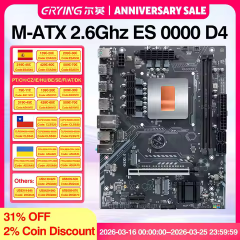 M-ATX 11th Core 0000 ES 2.6GHz 8C16T(Refer To Kit i9 11980HK 11900H Procesador)CPU Motherboard Combo