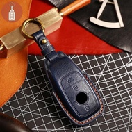 Luxury Car Key Case Cover Fob Protect Leather Keychain Holder Accessories for Mercedes Benz GLC300L 
