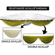 17.5ft Double Scallop  Tone Layer Canopy Fit 18ft x 18ft & 20ft x 20ft Tent Wedding Canopy Khemah